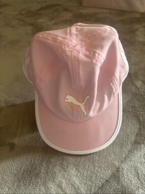 Puma Kids Light Pink Baseball Cap with White Logo